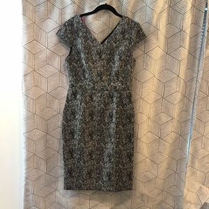 Betsey Johnson metallic sheath dress